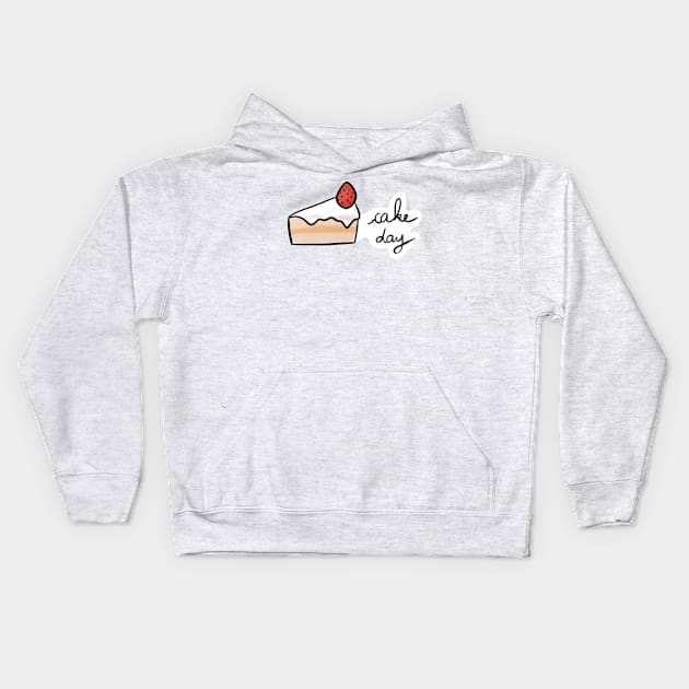 Cake Day Cute Coffee Dates Cute Cake Lovers Gift Strawberry Cake Shortcake Yummy Pastry Delicious Cake Foodie Gift Let Them Eat Cake with a Cup of Coffee Delicious Yummy Frosting for High Tea Cute Foodie Gift for Cake Lovers Kids Hoodie by nathalieaynie